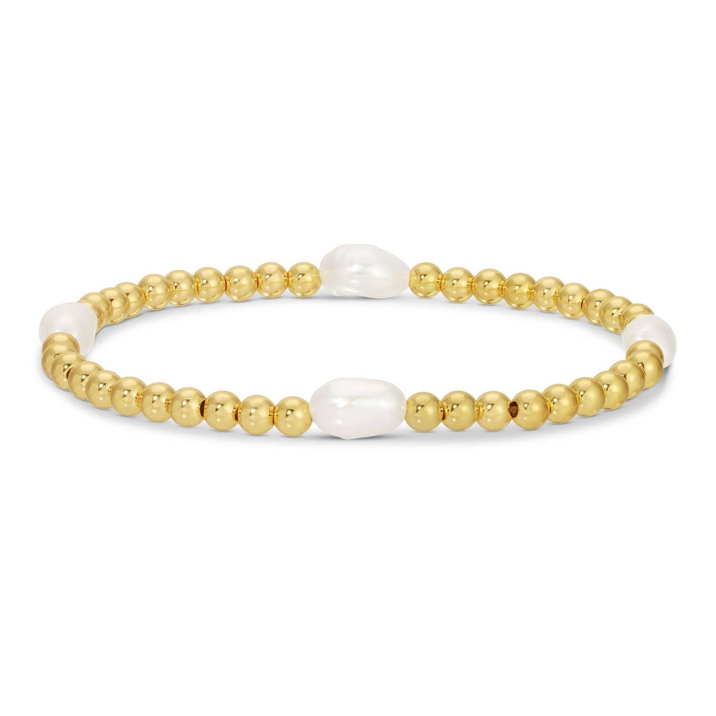 Splendid Iris 4mm Stretch Medium Pearl Bracelet B3413 - 926 West