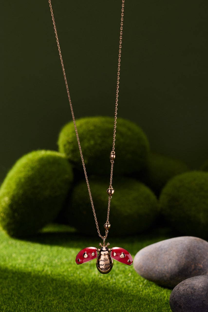 ALEX + ANI - 'Make Your Own Luck' Ladybug Locket Pendant