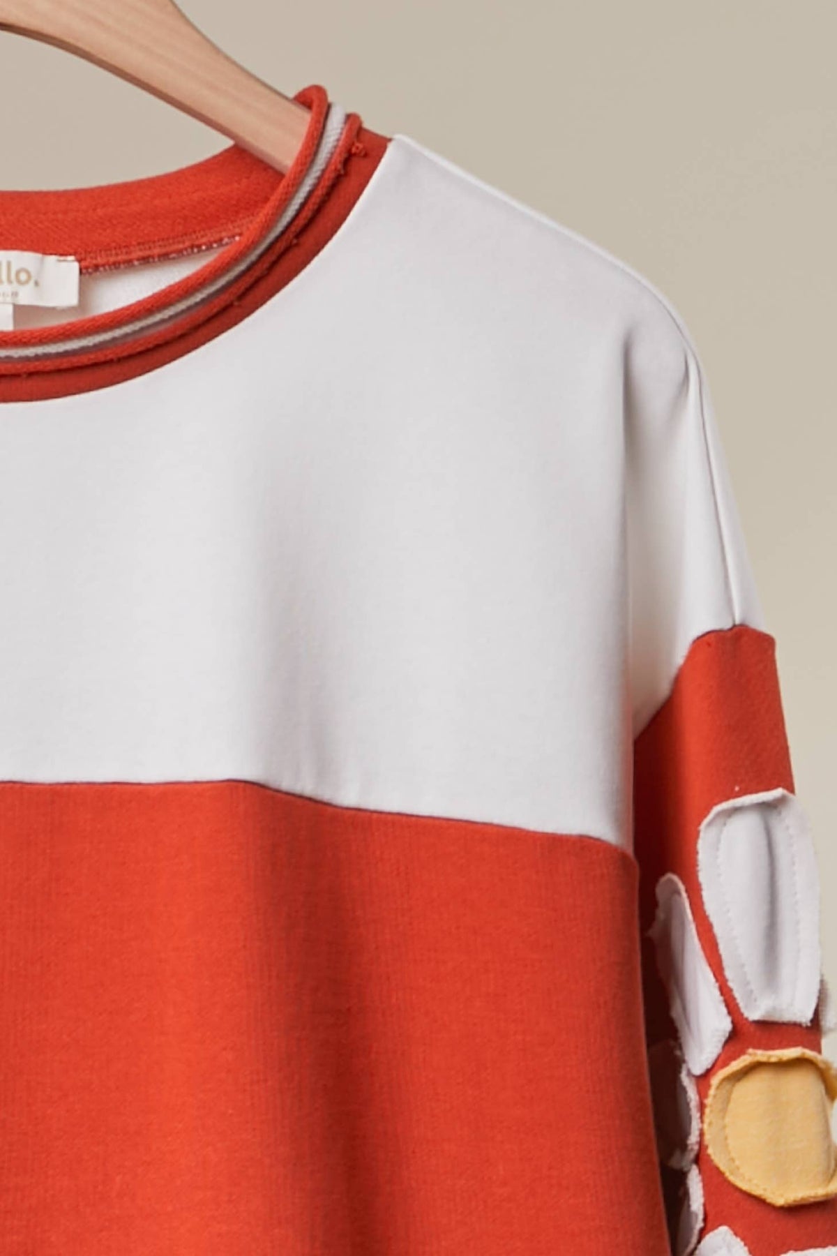 Colorblock Daisy Graphic Top