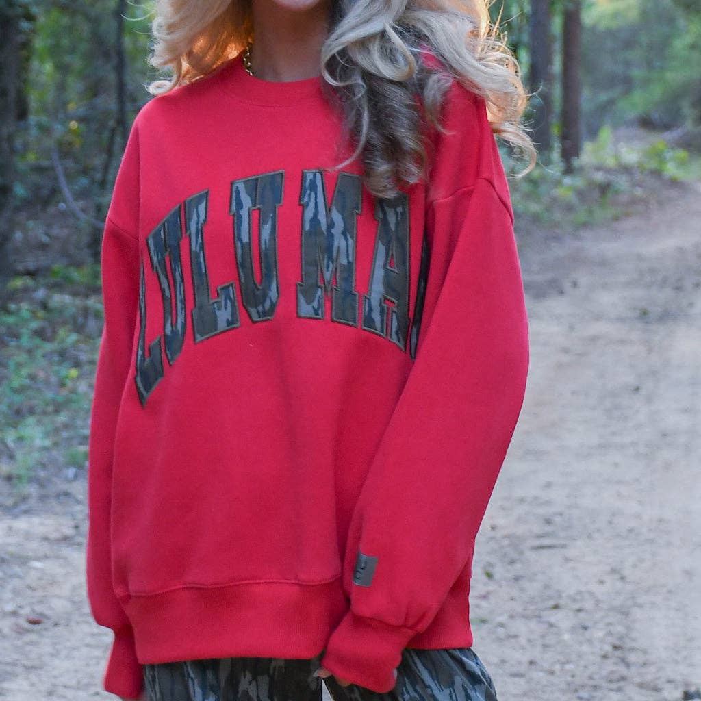 Lulu Mac Red w/ Mossy Oak Bottomland Camo (Adult)