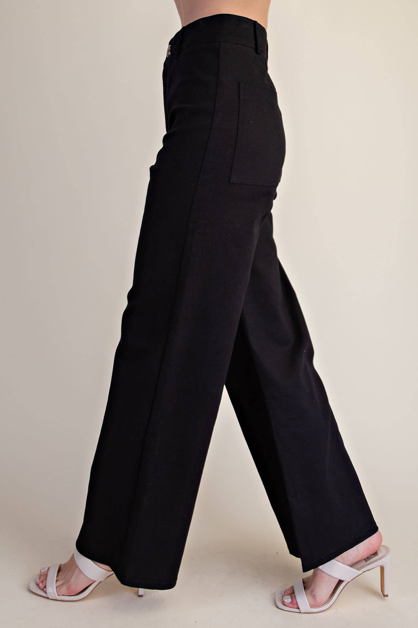 High-Waist Straight Stretchy Pants