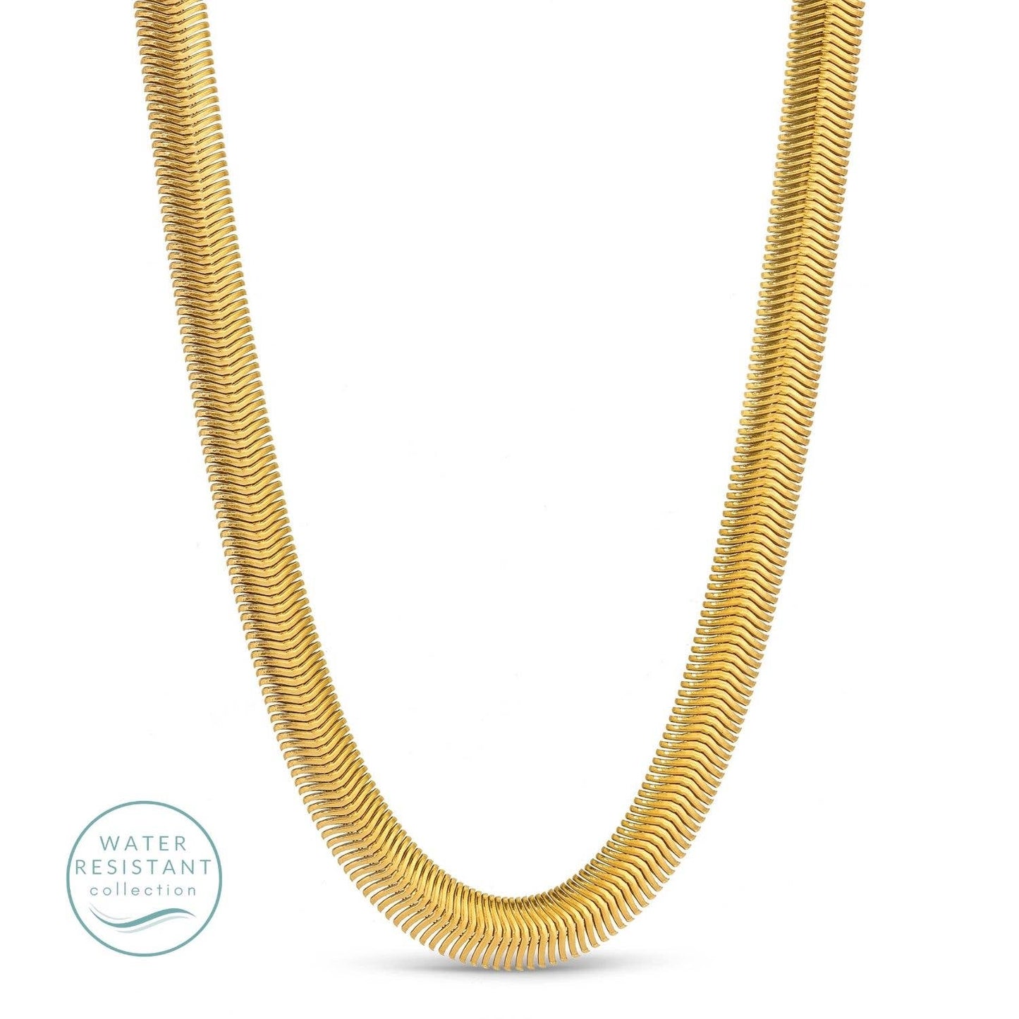 Splendid Iris - Wide Flex Snake Chain Necklace – Water Resistant - 926 West