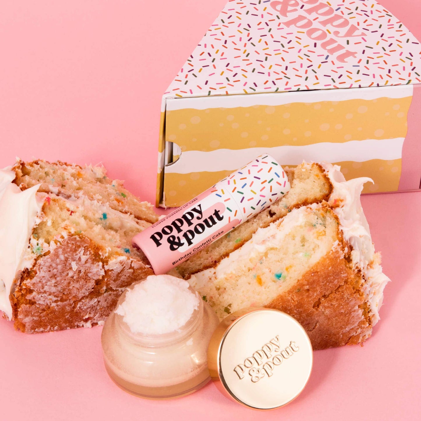 Poppy & Pout - Lip Care Duo, Birthday Confetti Cake - 926 West