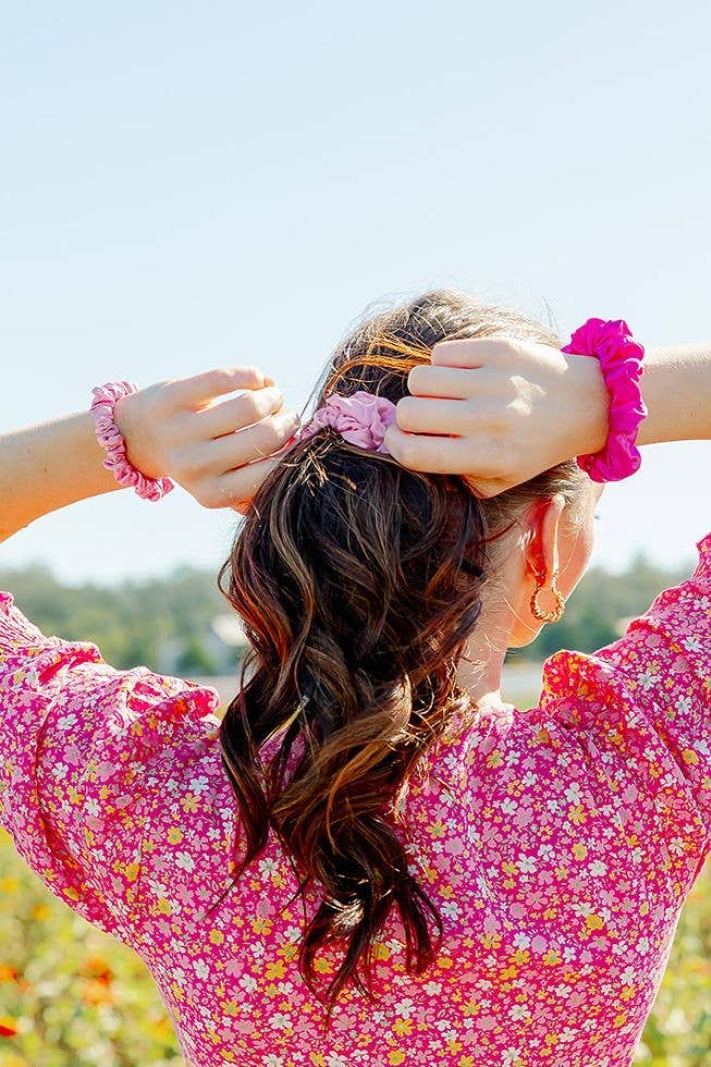 Silk Hair Scrunchie | Small | Rose All Day TELETIES