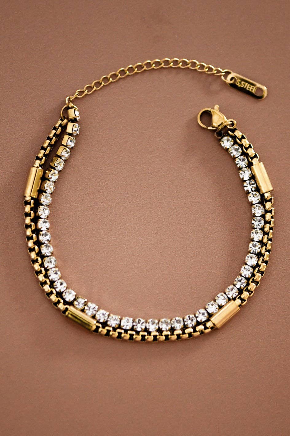 18K Gold Plated Waterproof Stainless Steel Chain Bracelet - 926 West