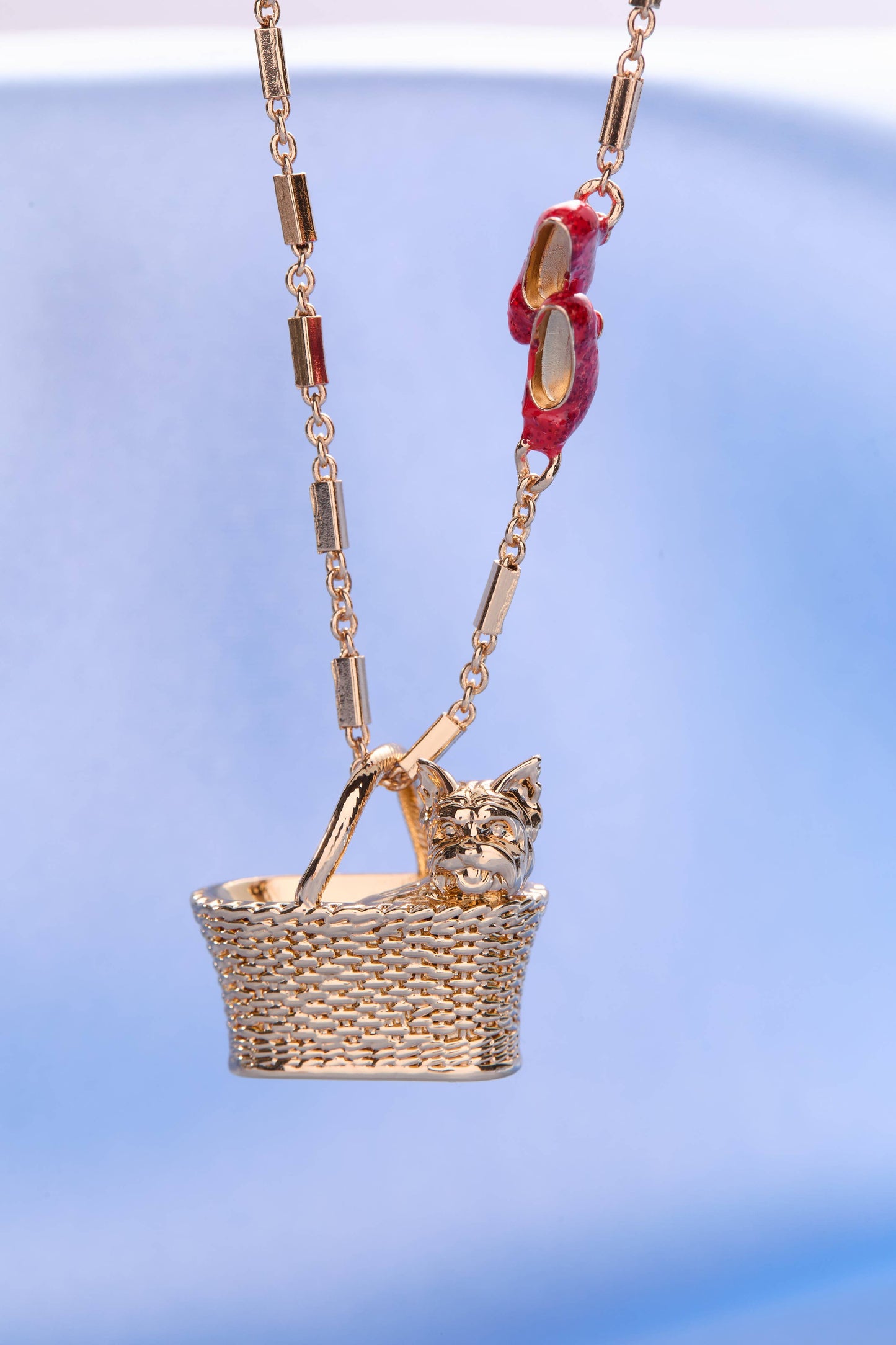 ALEX + ANI - The Wizard of Oz™ Dorothy & Toto Basket Pendant