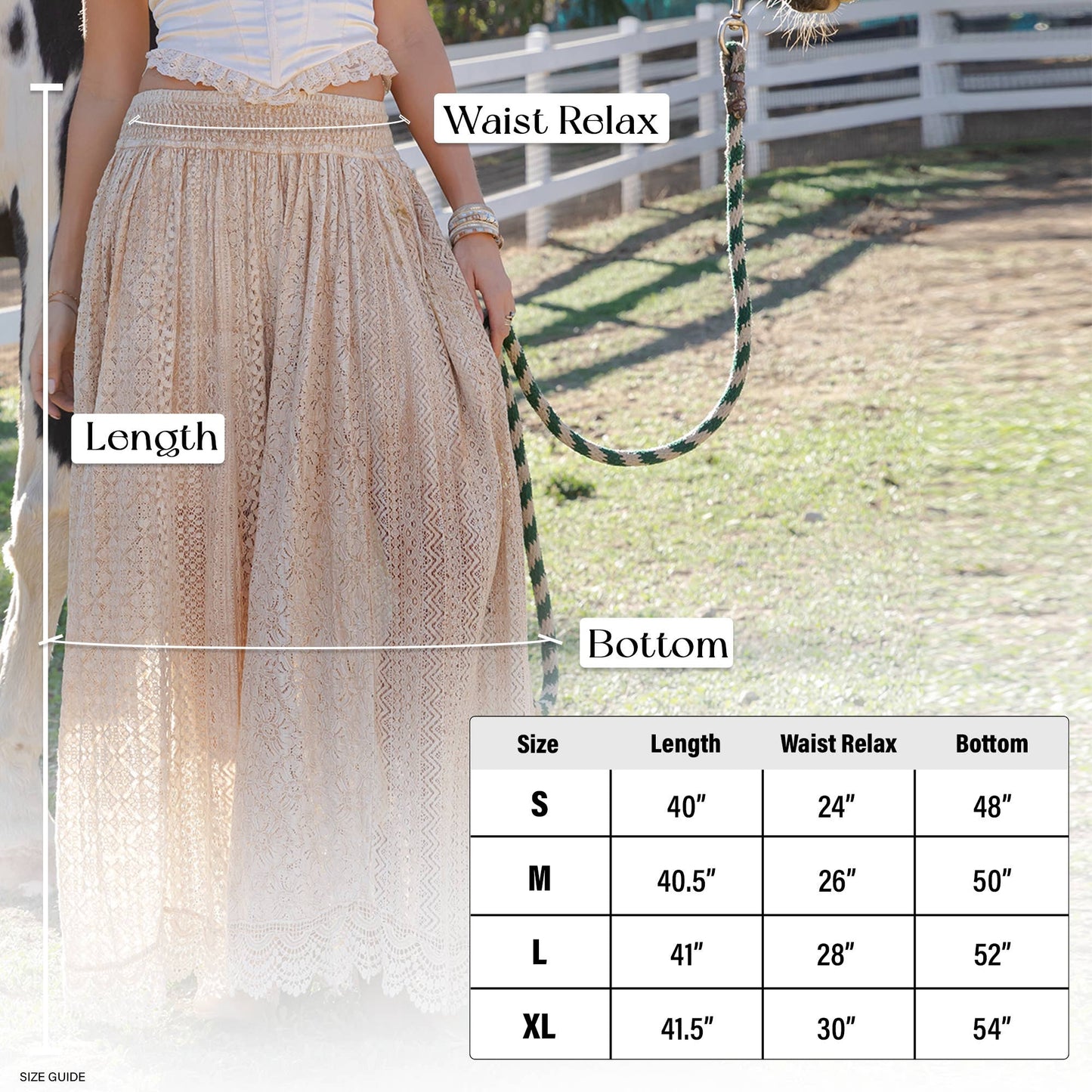 Desert Dream Flow Trousers — All-Lace Shirred Waist