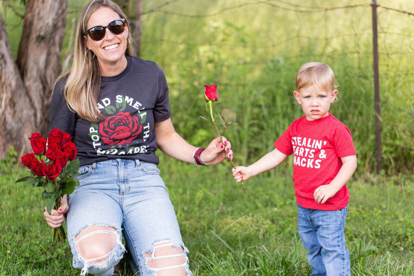 Stop and Smell The Roses - Shirt SOUTHERN FRIED DESIGN BARN