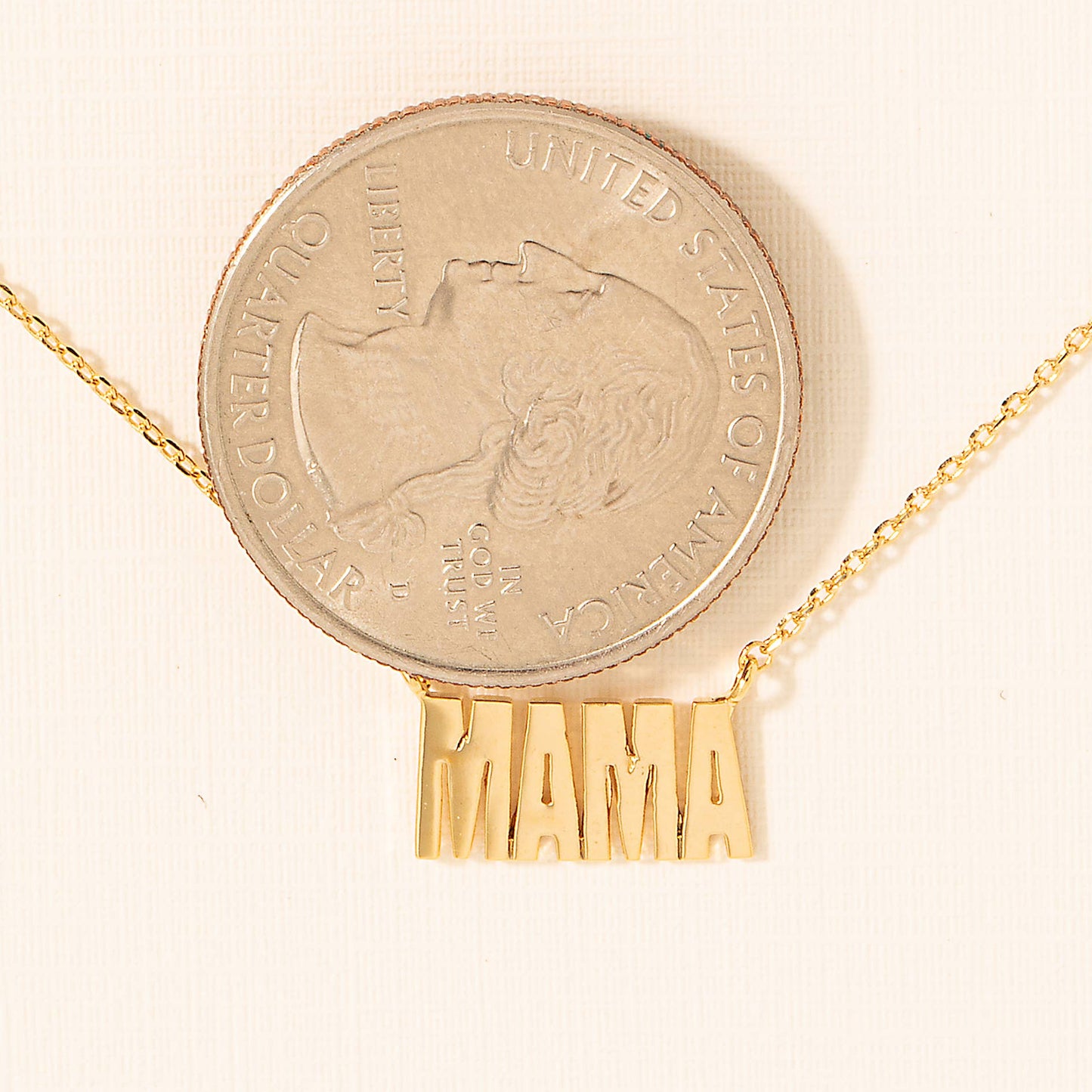 Mama Pendant Chain Necklace 926 WEST