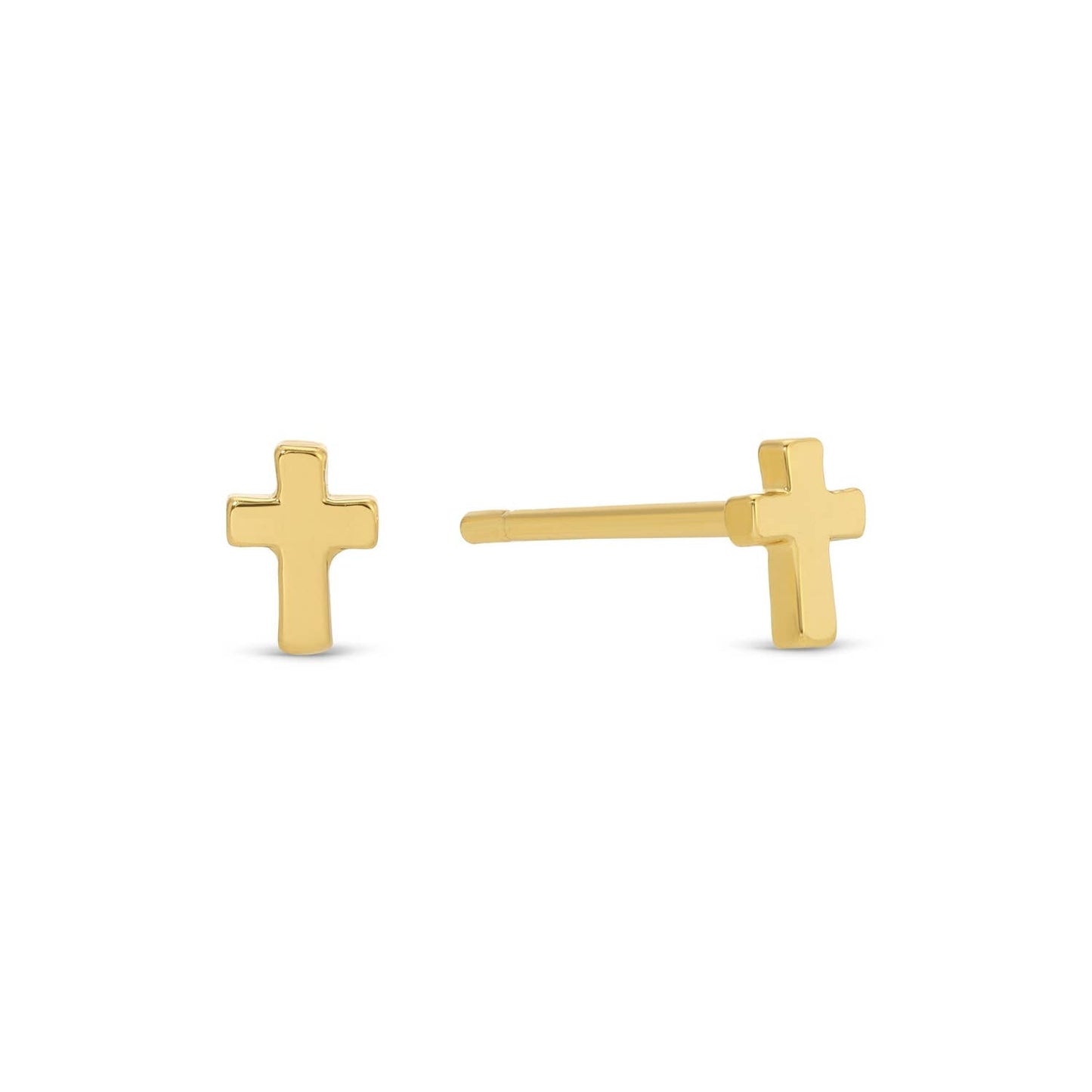 SPLENDID IRIS - Small Cross Studs On Velvet Gift Tag - 926 West