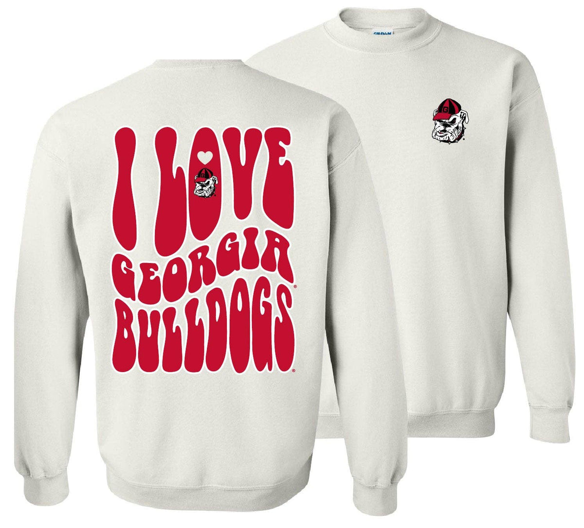 UGA Love Team Sweatshirt-White