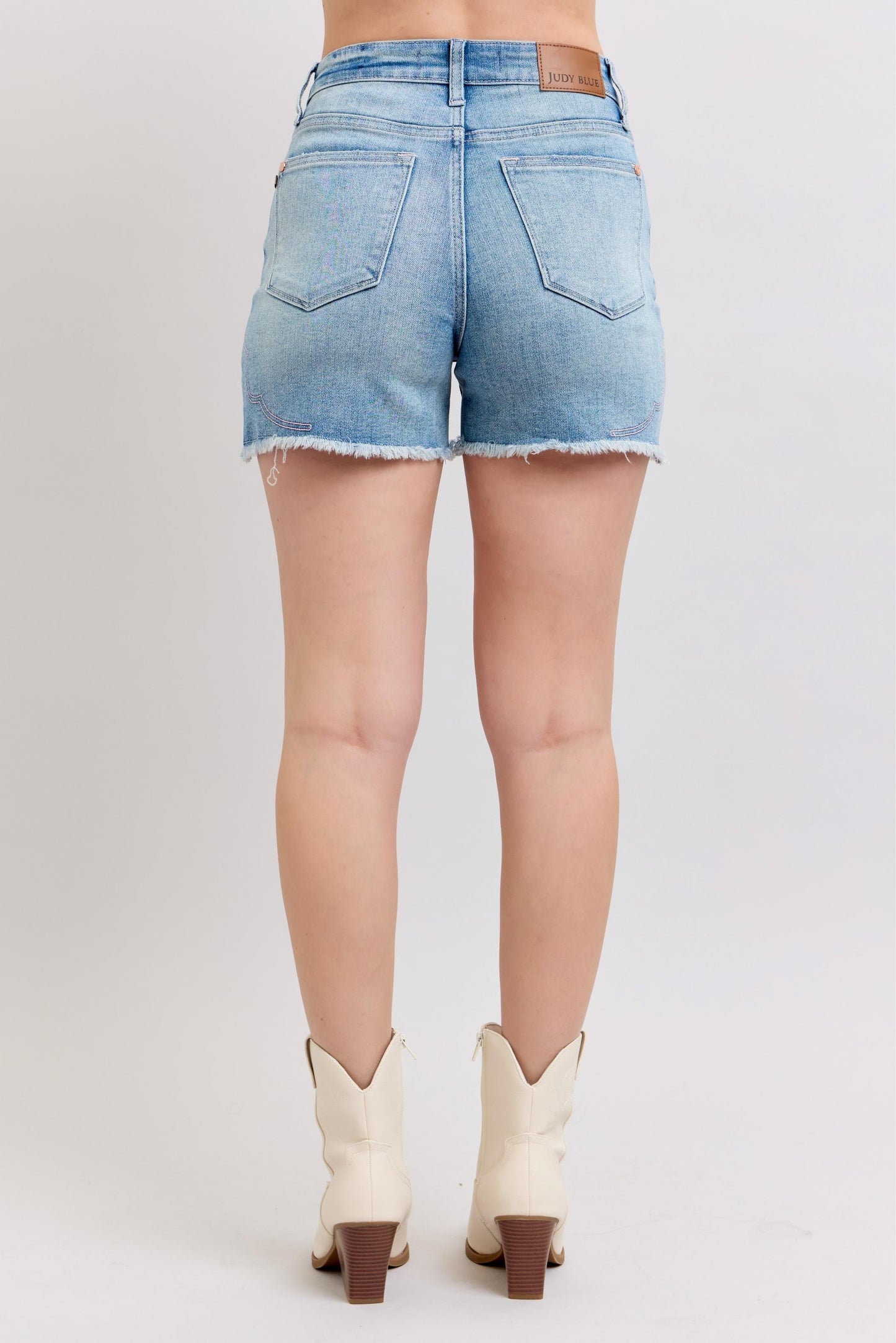 JUDY BLUE Western Embroidery Detail Cut Off Shorts JUDY BLUE