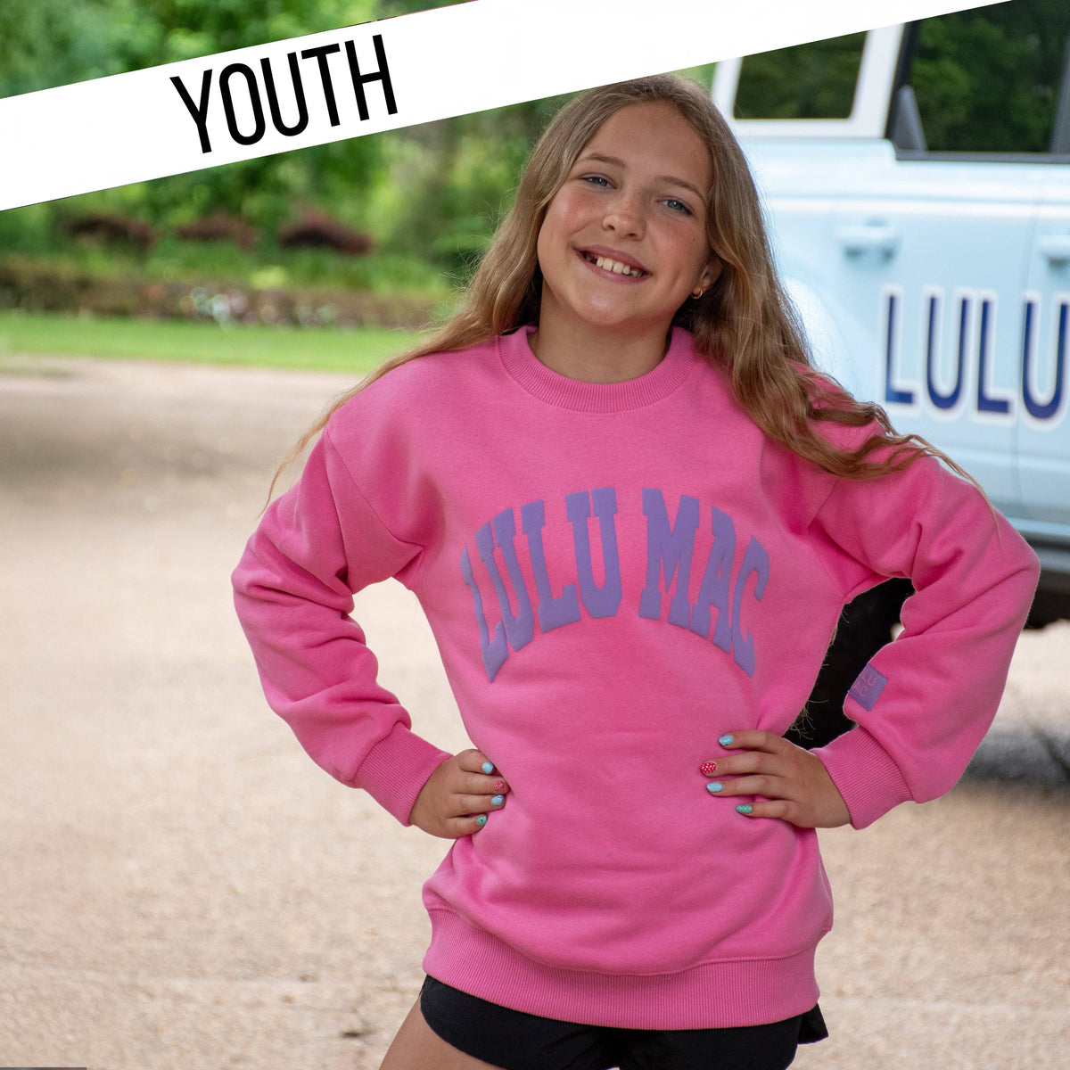 Lulu Mac Kids Pink & Purple Puff Sweatshirt