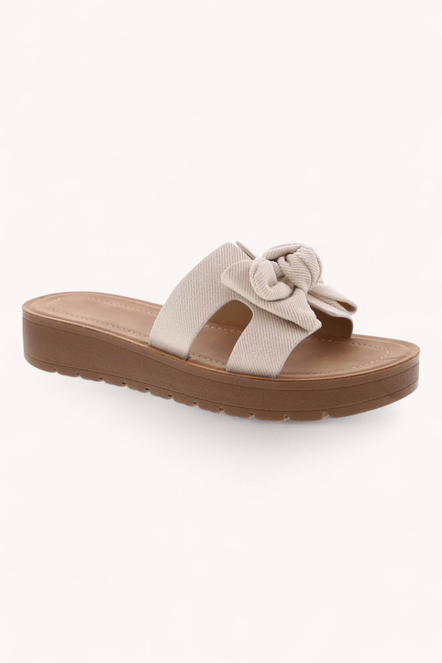 BOW KNOT DESIGN ON CUTOUT UPPER SANDALS - 926 West