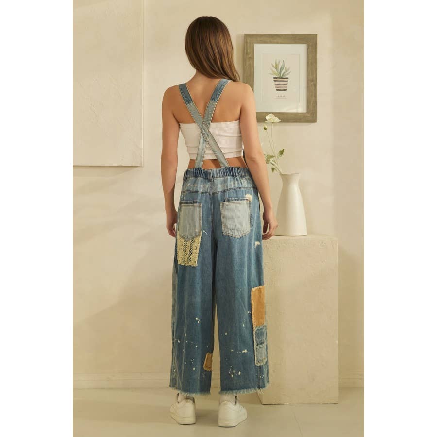 OLI & HALI - MULTI PATCH DENIM OVERALLS - 926 West