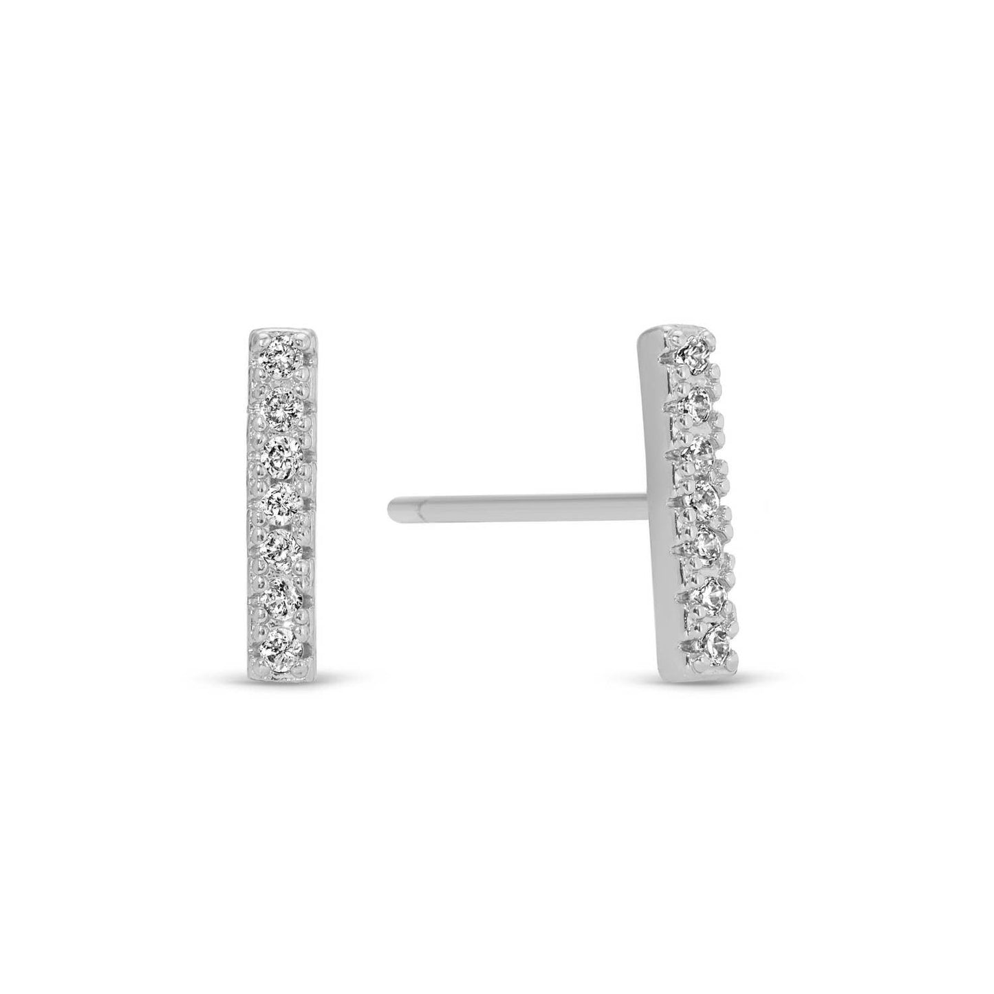 SPLENDID IRIS -Pave Bar Studs On Velvet Gift Tag - 926 West
