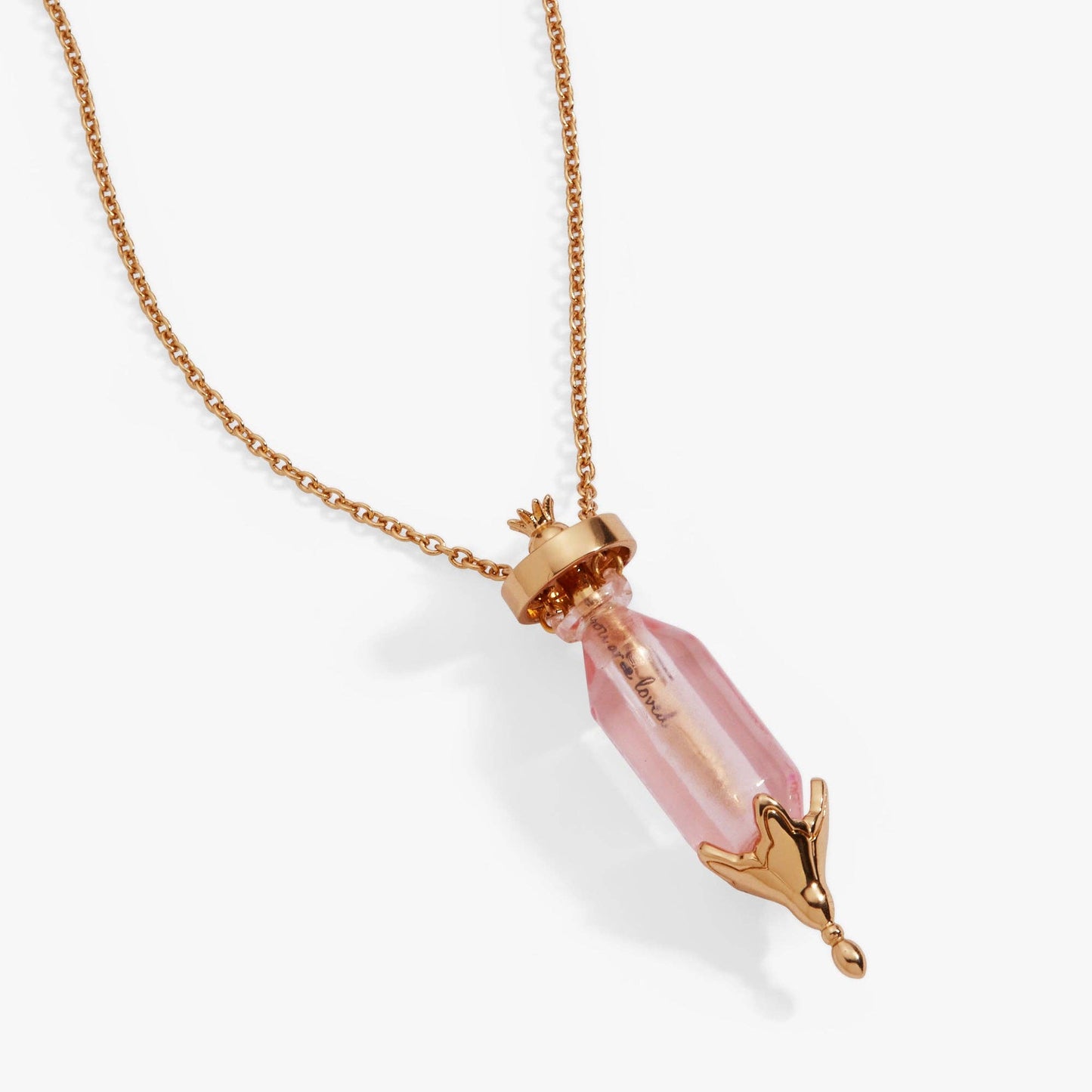 ALEX + ANI - 'You Are Loved' Potion Bottle Slider Necklace