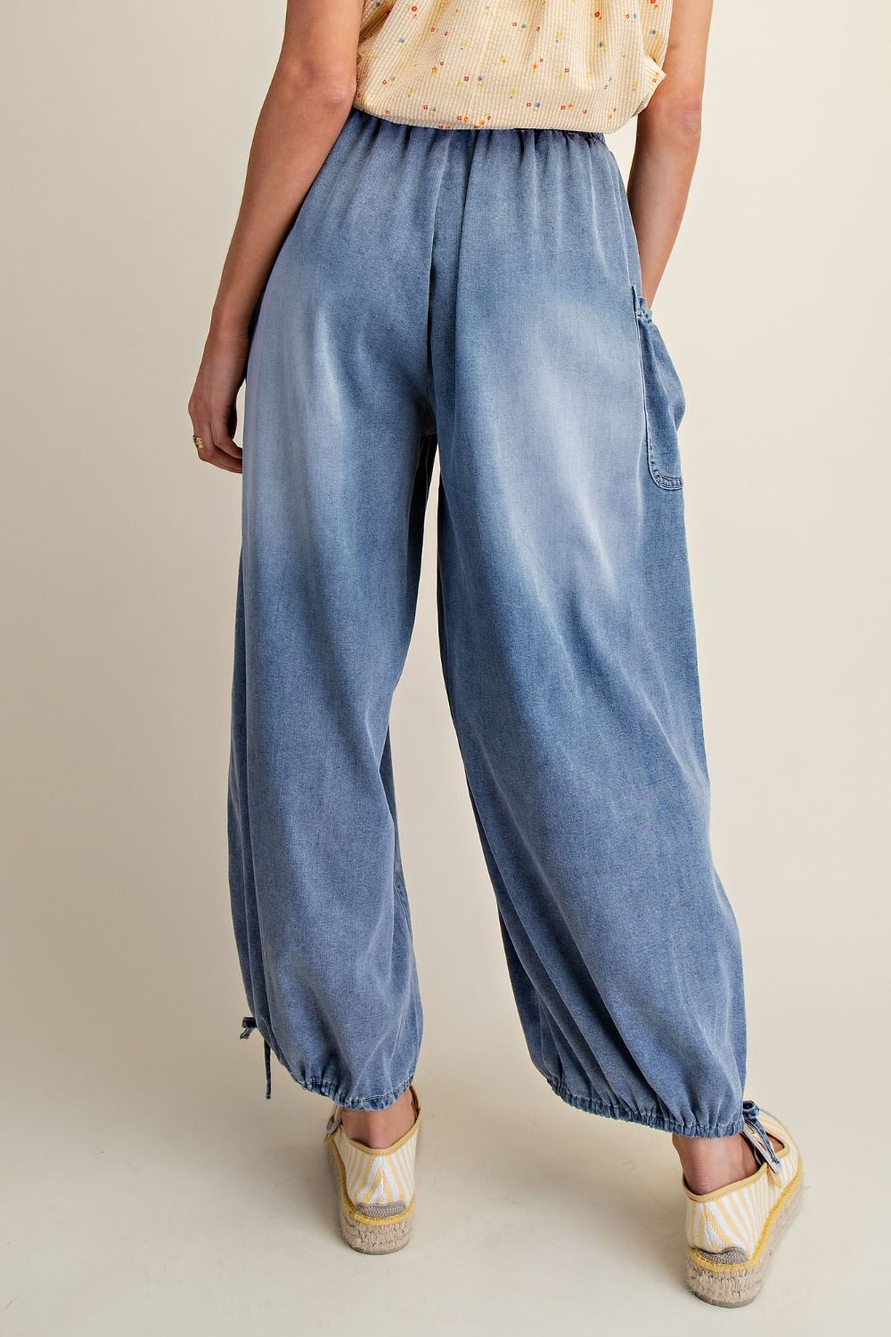 Easel Washed Soft Demin Pants