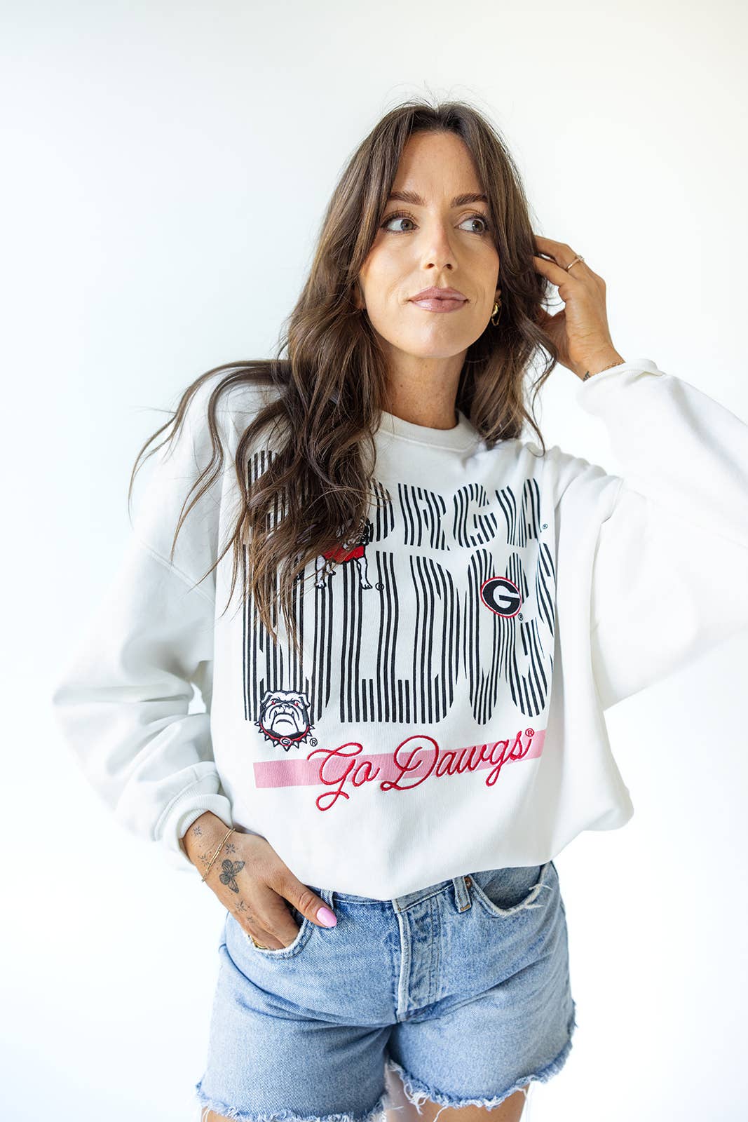 Georgia Vinton Vertical Oversized Fleece Crewneck | Officially Licensed