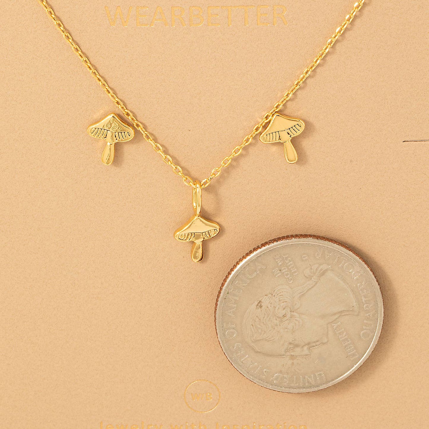 Mushroom Charm Necklace Set Fame Accessories