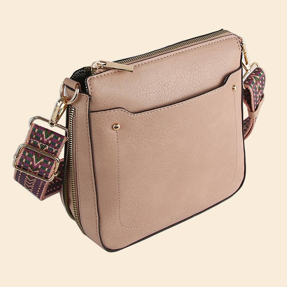 Boho Strap Faux Leather Crossbody Messenger Bag Anarchy Street