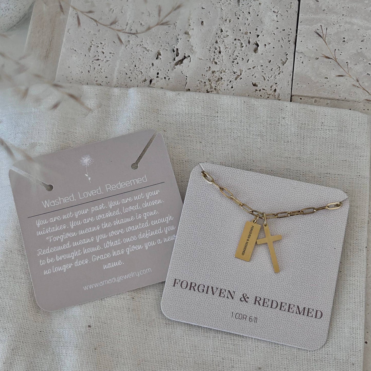 Christian Necklace Jewelry Bible verse 14k gold plated