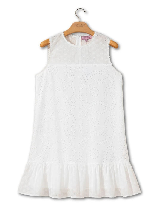 SIMPLY SOUTHERN - Sun White Drop Waist Dress