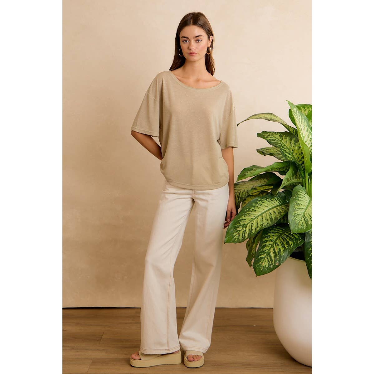 Solid Jersey Relaxed Fit Short Sleeve Pocket Top