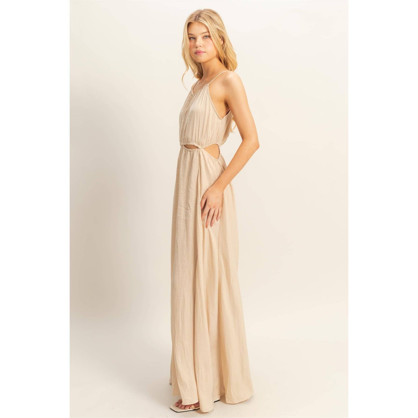 HYFVE - Side Cutout Side Slit Maxi Dress