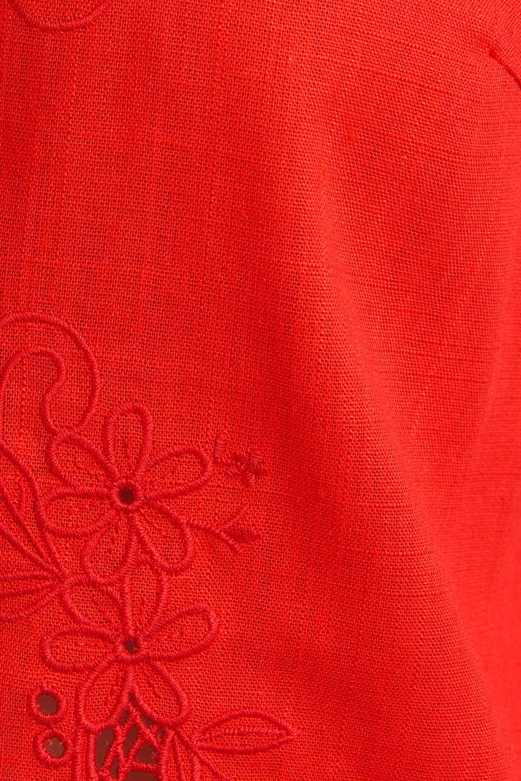 Women's EYELET FRONT TIES TOP AND SCALLOP SHORTS 926 WEST