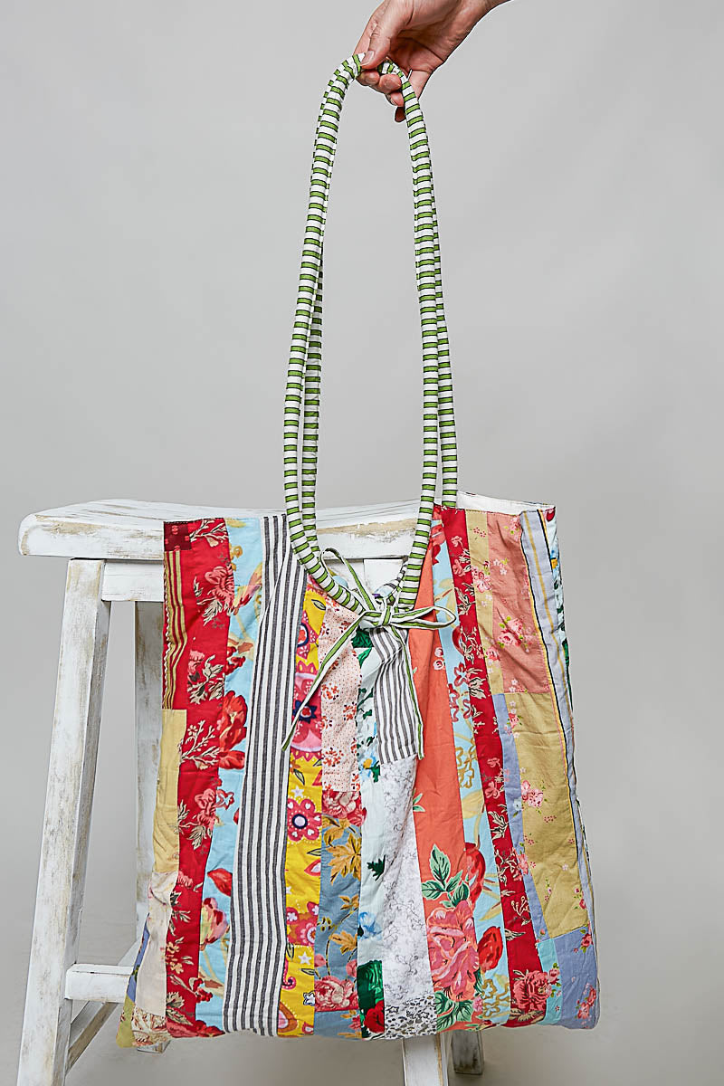 Quilted Patchwork Tote Bag