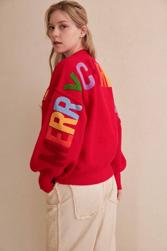 OVERSIZE Christmas Sweater with Lettering Mello.