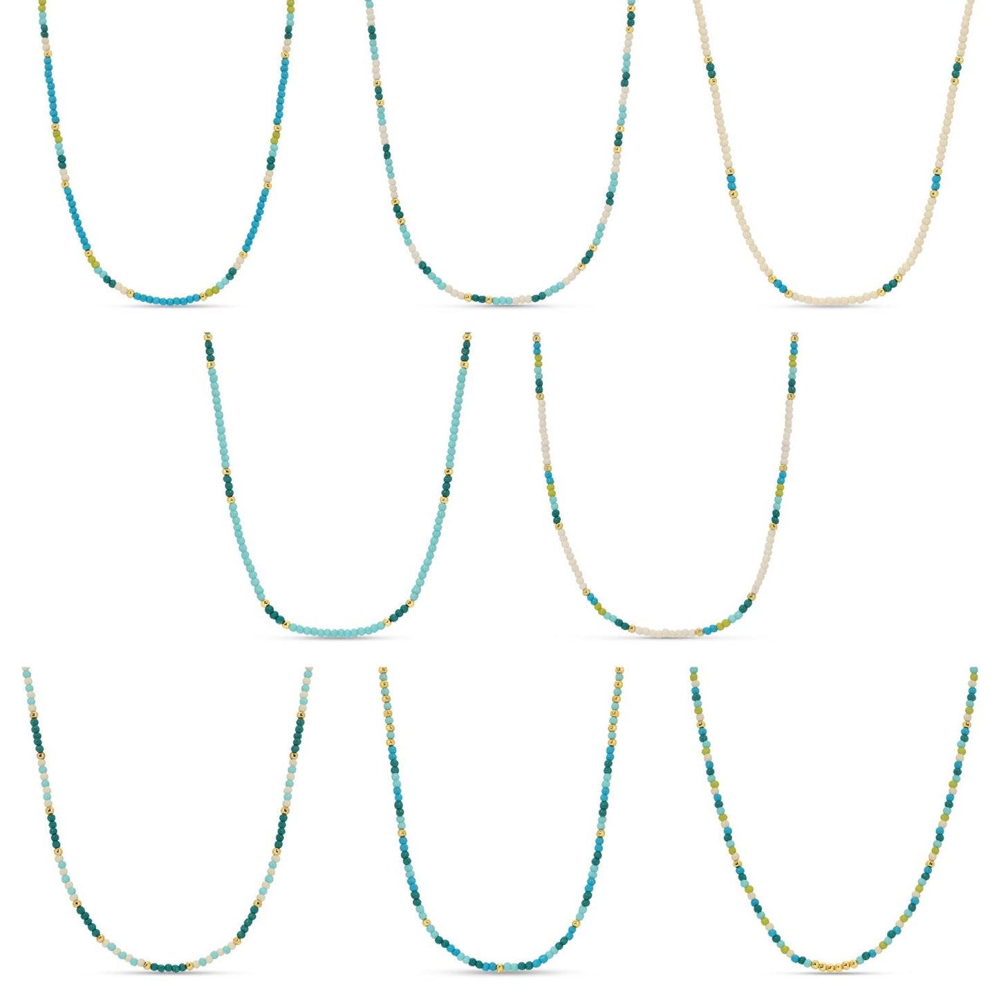 Splendid Iris - Delicate Seed Bead Necklaces - Assorted - 926 West