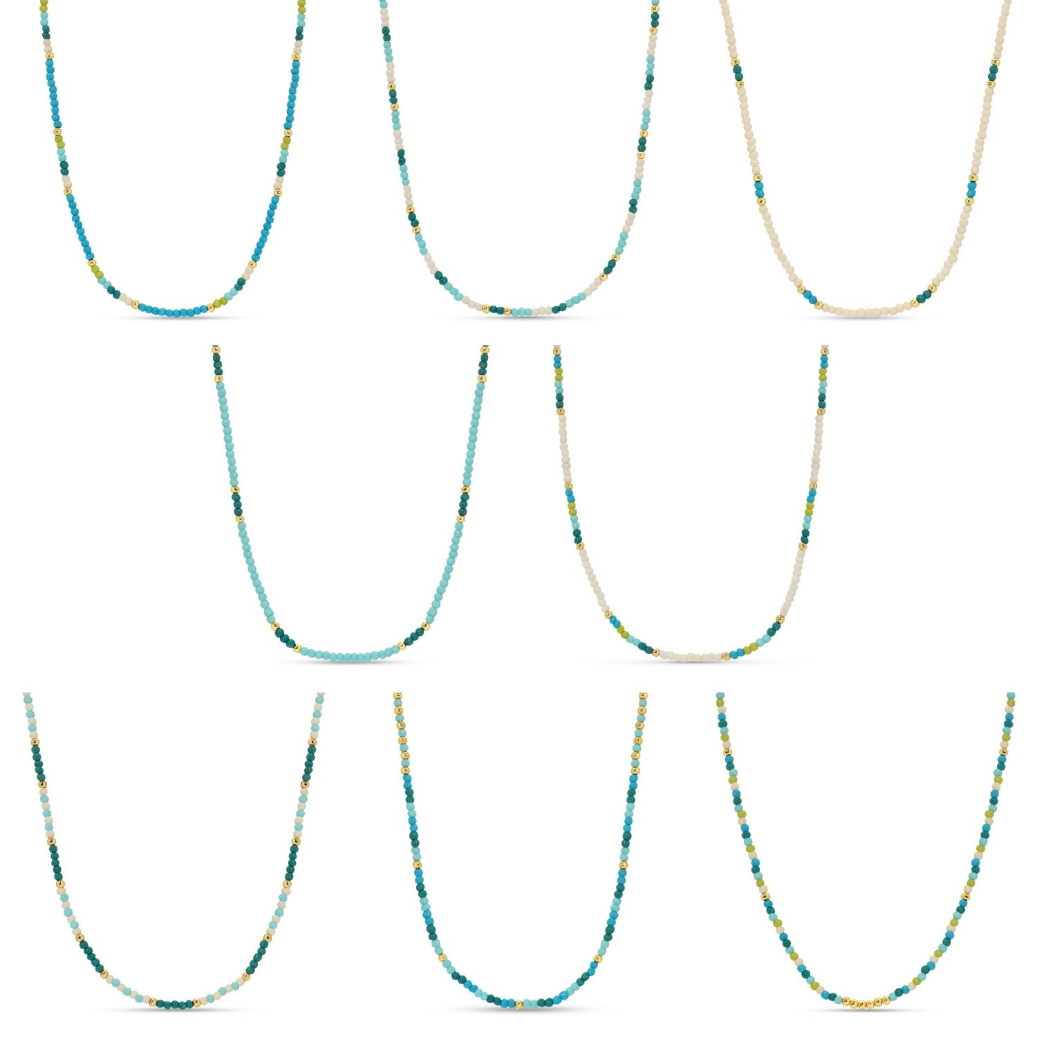 Splendid Iris - Delicate Seed Bead Necklaces - Assorted - 926 West