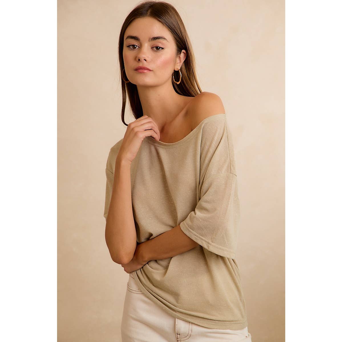 Solid Jersey Relaxed Fit Short Sleeve Pocket Top