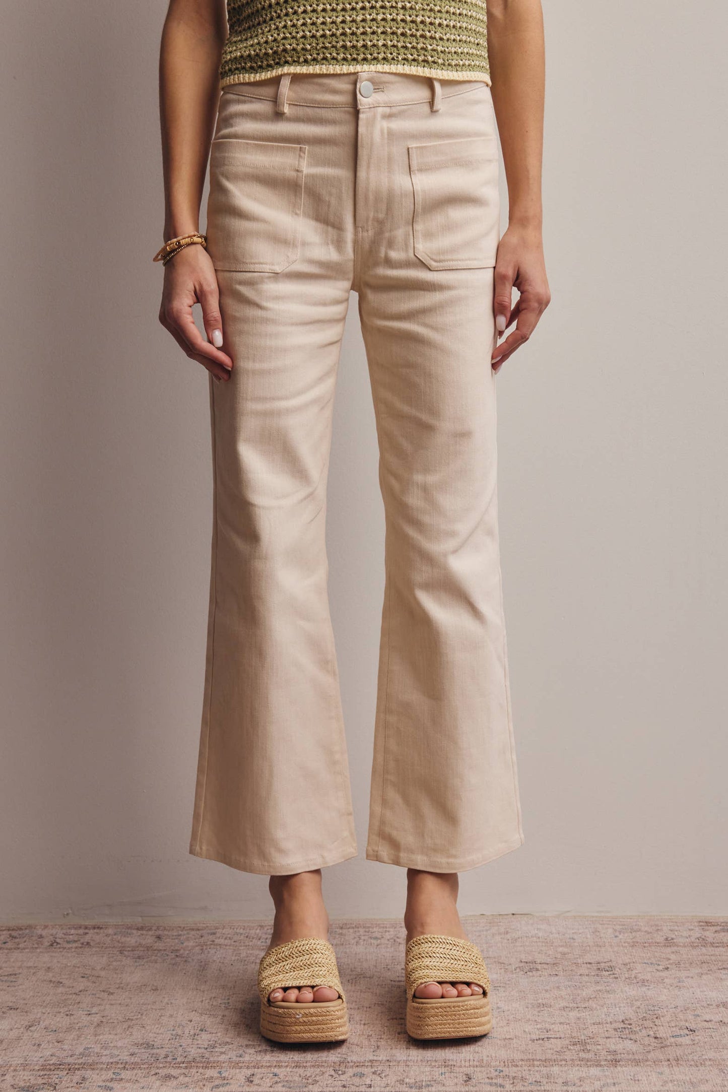 Stretch Cotton Twill Straight-Leg Pants - 926 West