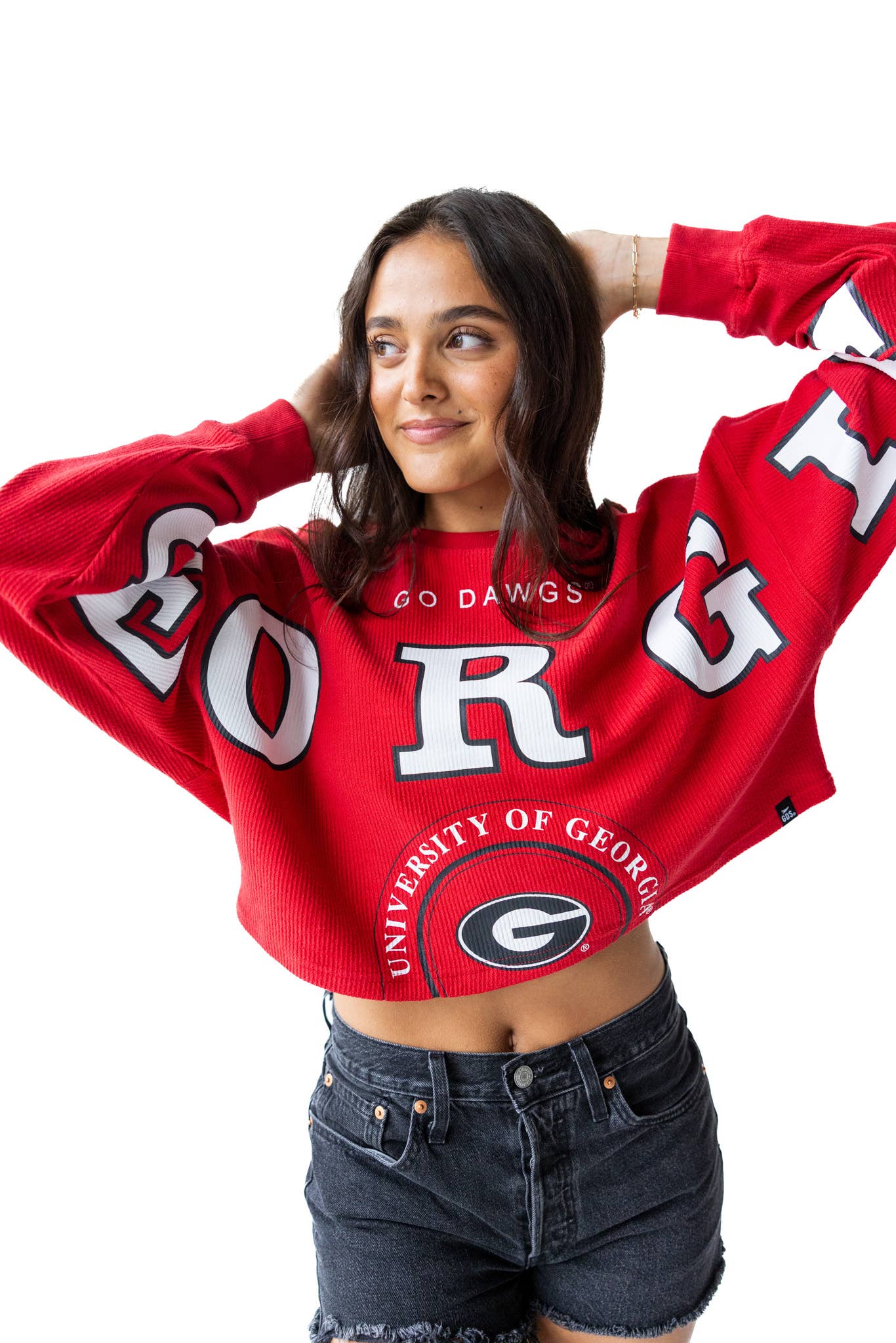 Georgia Phipps Split Sleeve Cropped Corded Crew – Officially Licensed