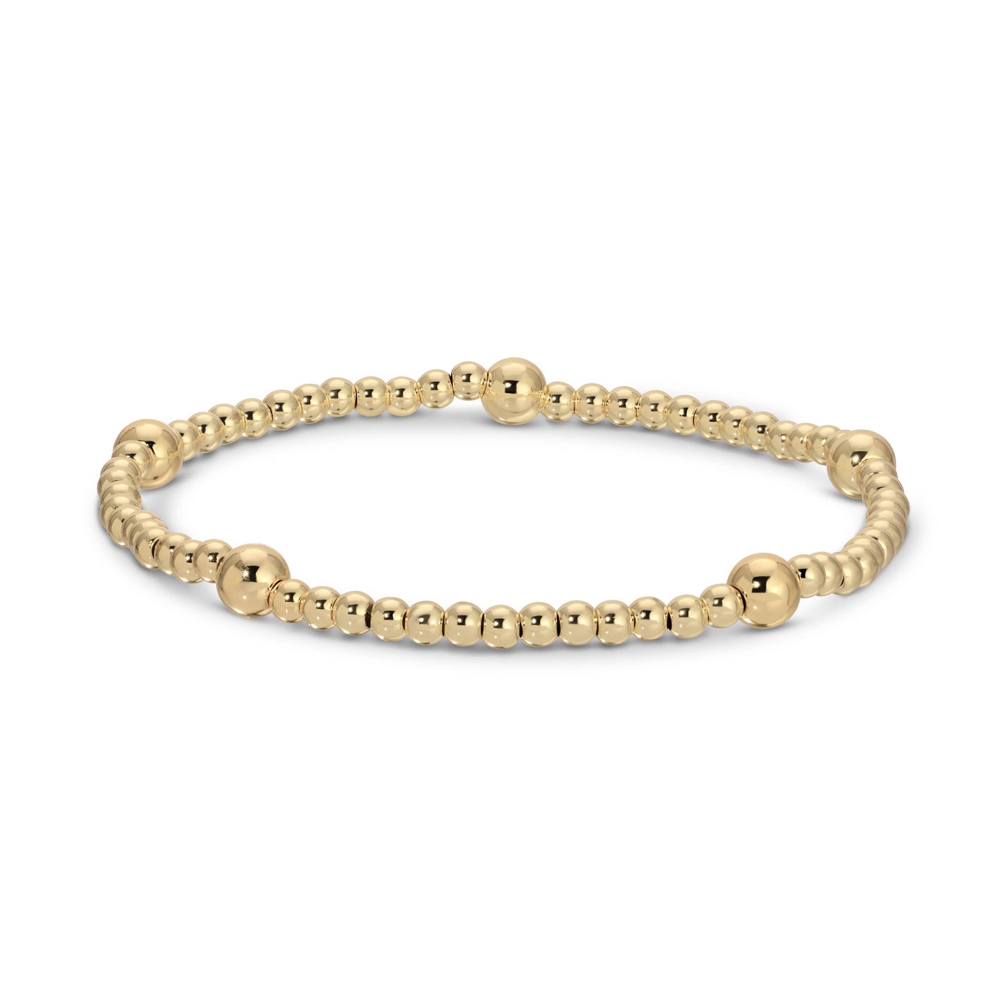 Splendid Iris - 3mm Bead With 5mm Accent Stretch Bracelet B3359 - 926 West