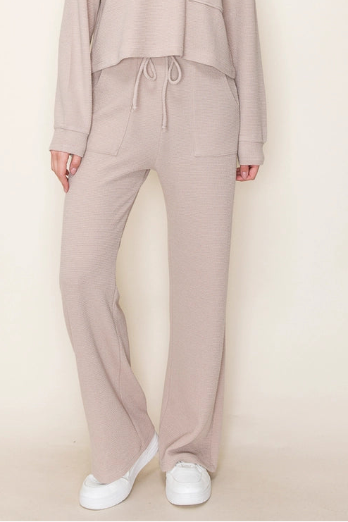 Knit Bottoms with Pockets and Drawstring