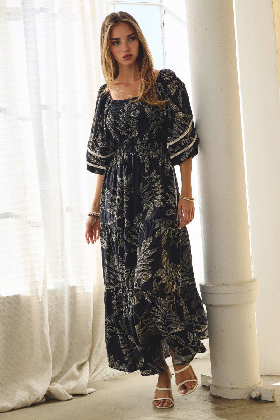 Oddi Printed Midi Dress