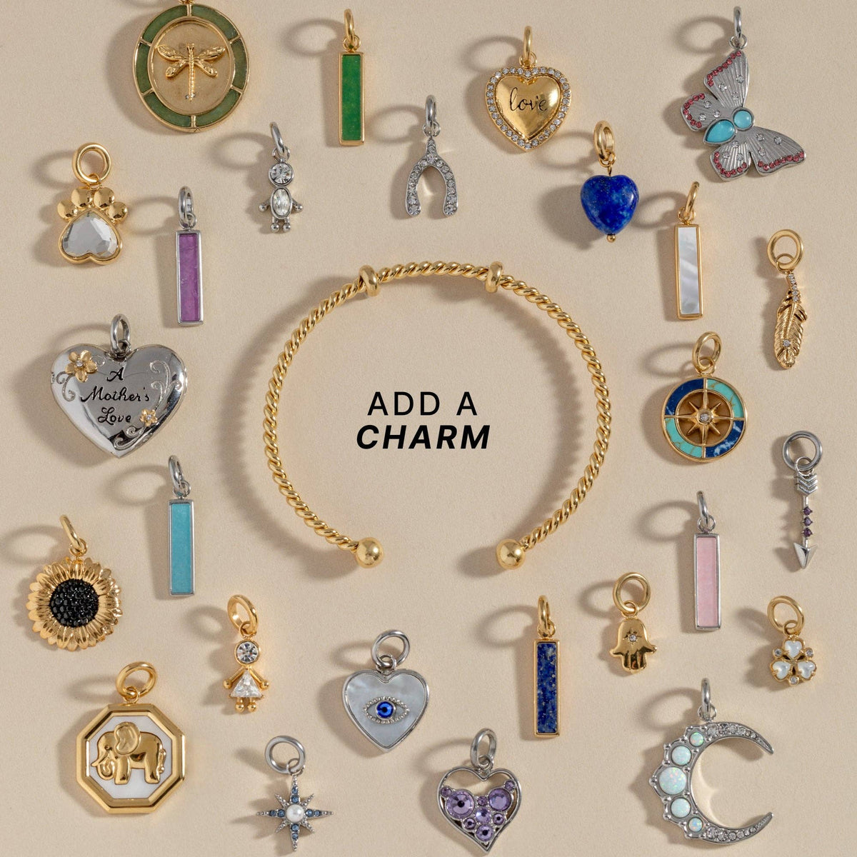Alex & Ani French Rope Charm Bracelet Cuff