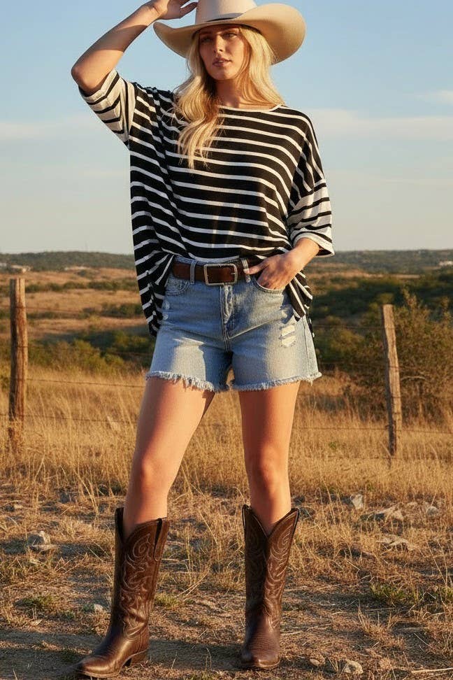 Beeson River - Stripe T Shirt Top
