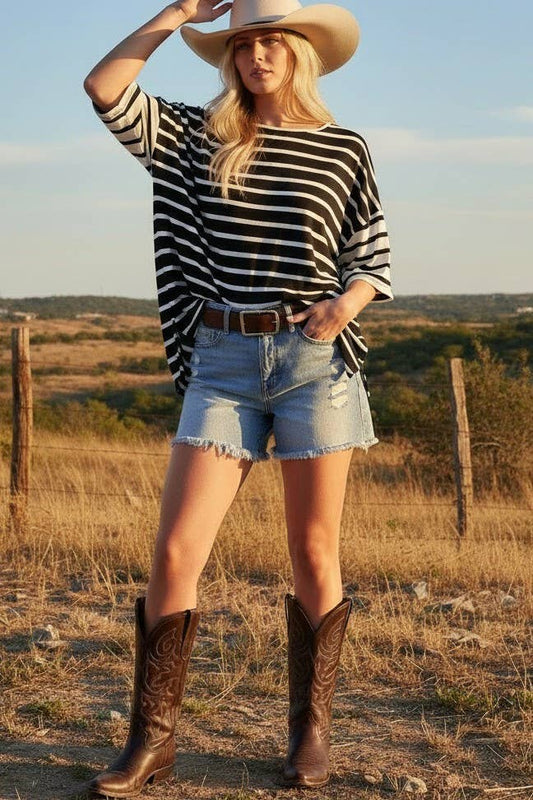 Beeson River - Stripe T Shirt Top