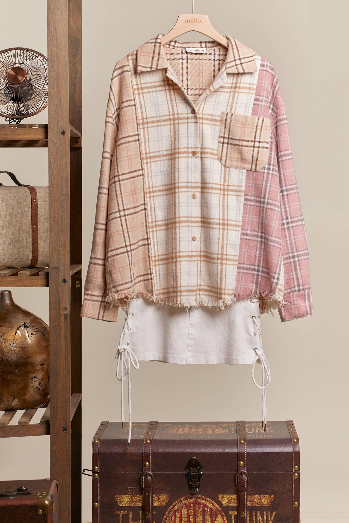 Plaid Oversize Shacket Mello.