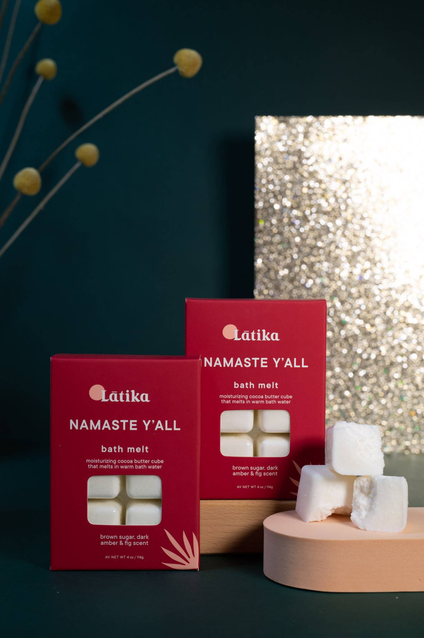 🌻Namaste Y'all - Solid lotion, Massage bar, bath melt 💗red Latika Beauty