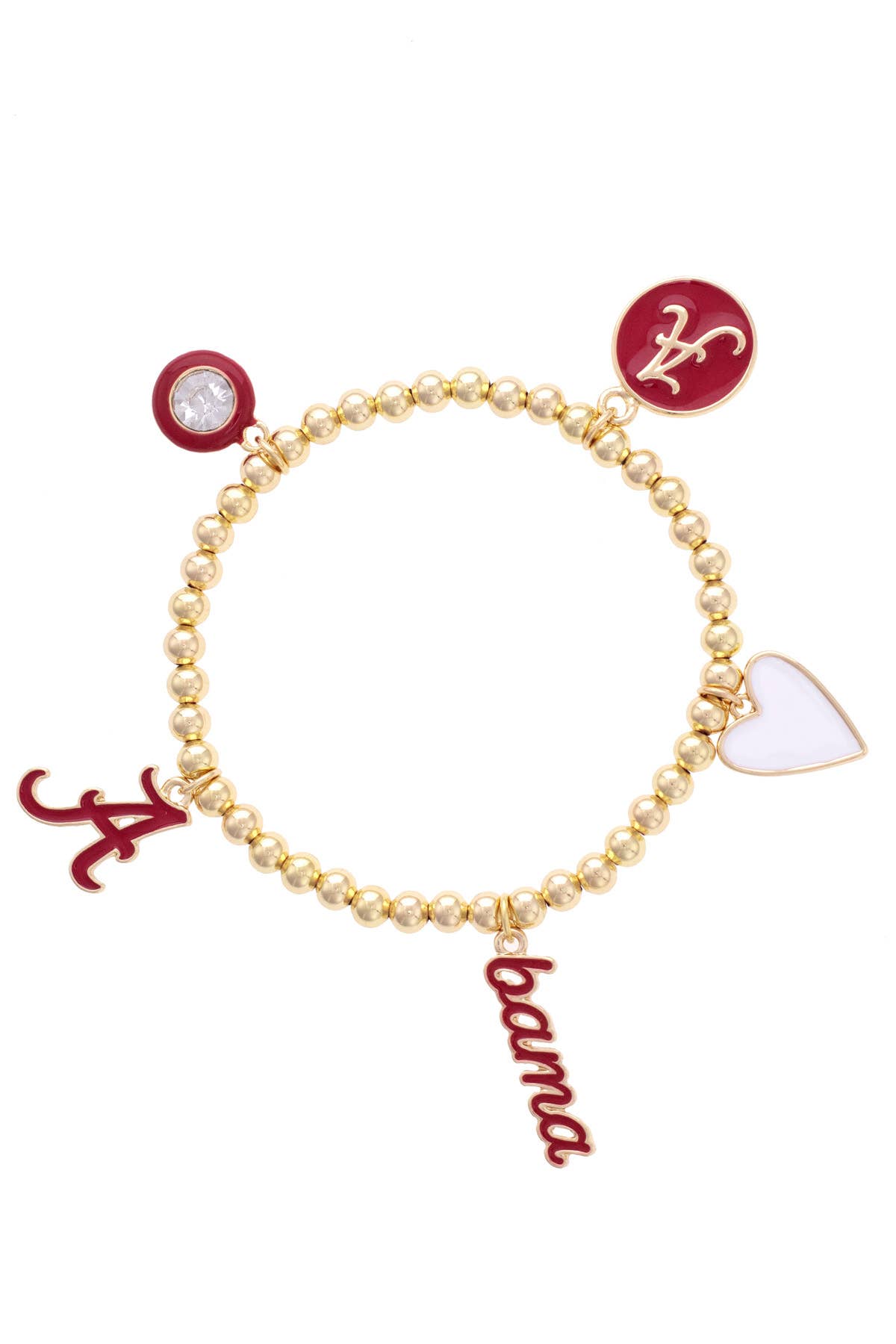Alabama Crimson Tide Enamel Icons Stretch Bracelet