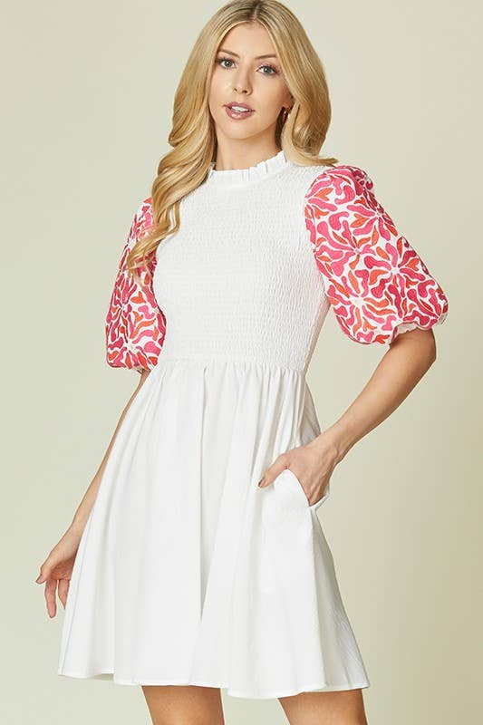 Besson River - Floral Embroidery Dress