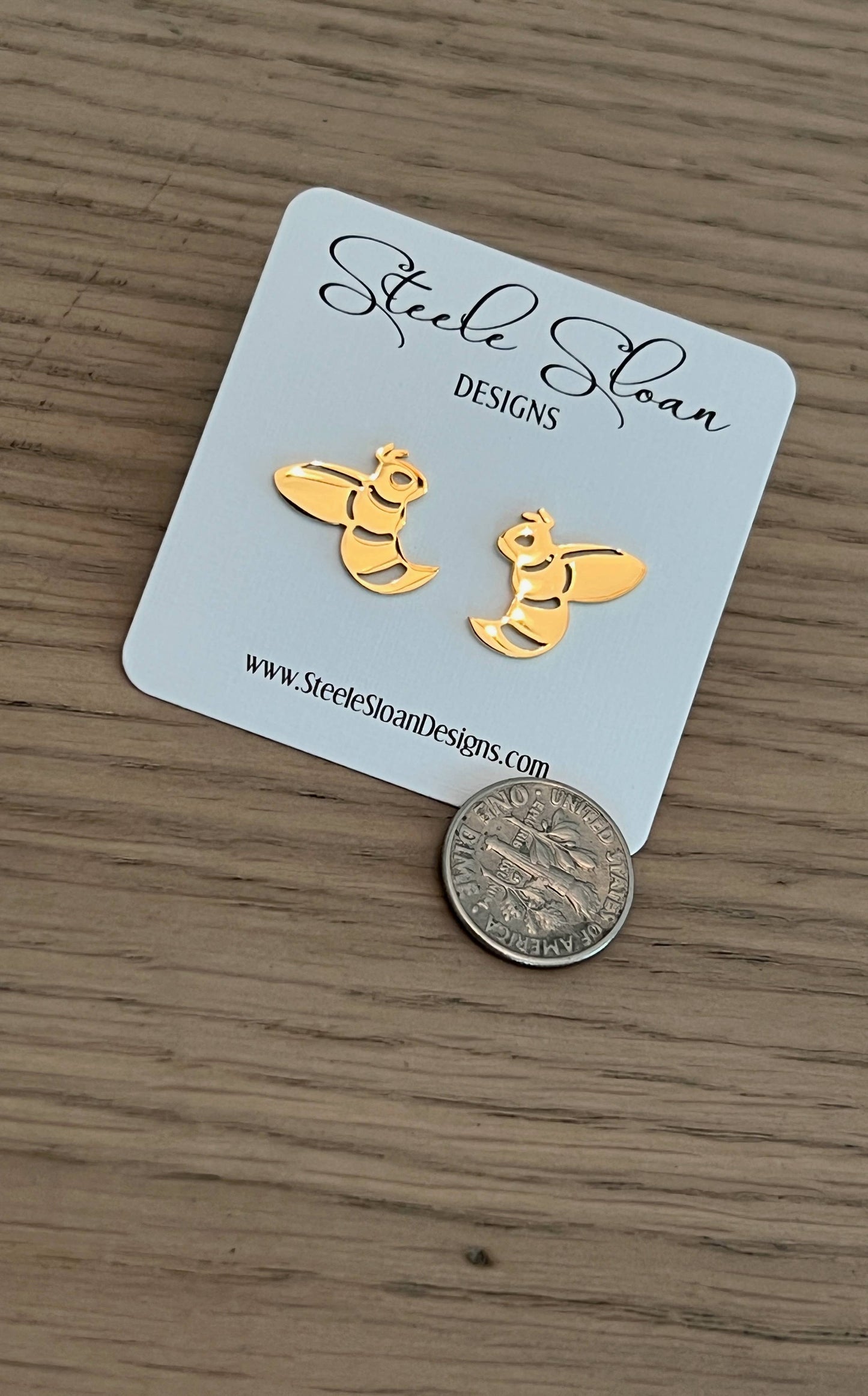 Go Jackets!  Yellow Jackets, Hornets GameDay Earrings Steele Sloan Designs