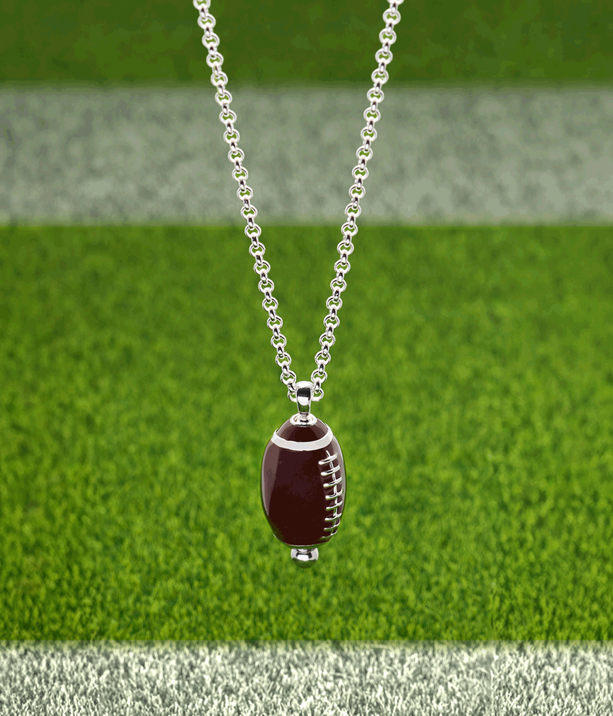 ALEX + ANI - Football Spinner Pendant