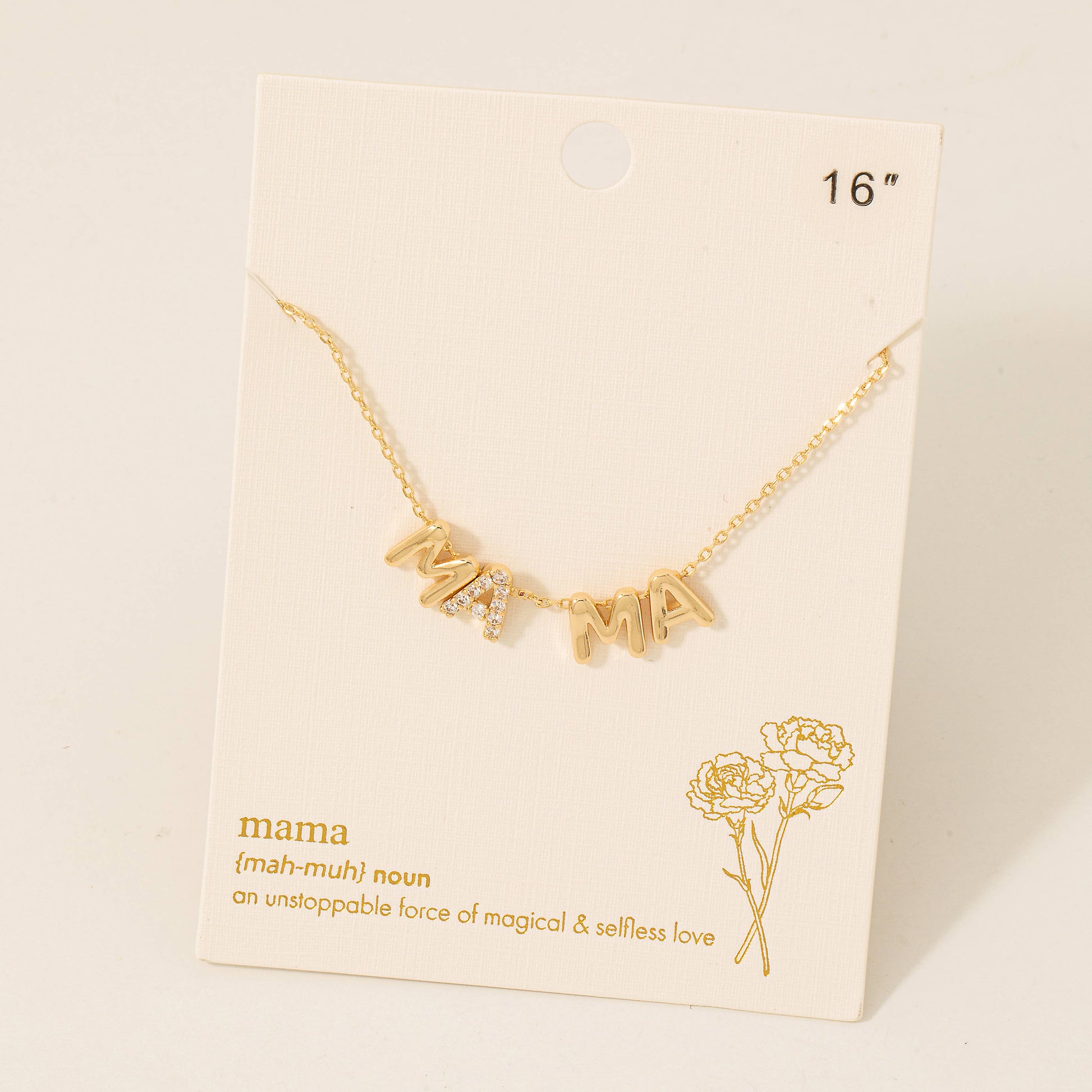 Mama Letter Charms Chain Necklace 926 WEST